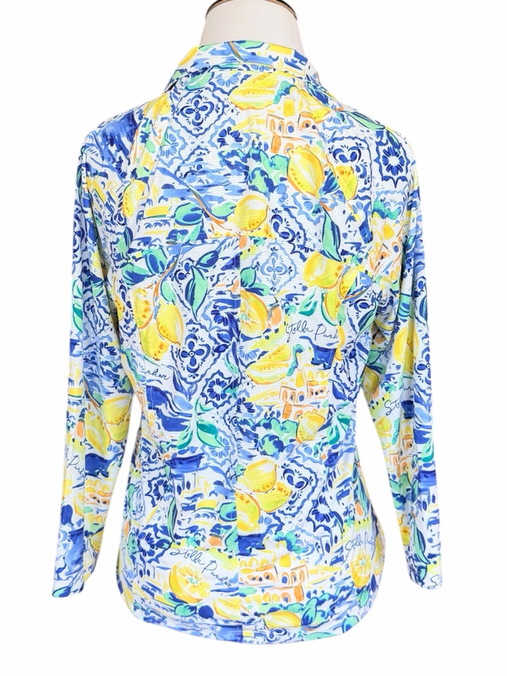 STELLA PARKER Sport Lemon Print Long Sleeve Top - Picture 2 of 6